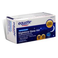 Equate - Nighttime Sleep Aid 50 mg, Maximum Strength, 32 Softgels (Compare to Unisom SleepGels)