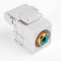 Leviton 40735-RVW QuickPort RCA 110-Type, Green Barrel, White