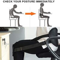 Lower Back Support Belt Posture Corrector Lower Back Brace for Men Women Back Straightener Support Band Adjustable Sitting Sciatica Brace with Knee Pads (Black)