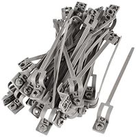 Uxcell Nylon Auto Car Push Mount Wire Cable Tie, 160mm x 6.4mm, 40 Pcs, Gray