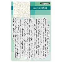 Penny Black Script Cling Unmounted Rubber Stamp (40-470)