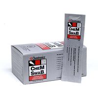 Chemswab 91% IPA Pre-Saturated Foam Swab with Plastic Handle, 25 per Package