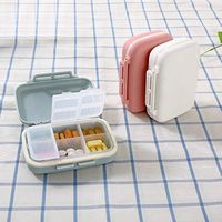 Ktyssp Portable Pill Box Travel Medical Drugs Tablet Storage Container Medicine Box (Pink)