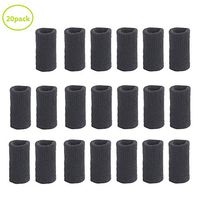 Nutteri 20 Pieces Finger Sleeves, Thumb Splint Brace for Finger Support, Relieve Pain for Arthritis,Triggger Finger, Compression Aid for Sports (Black)