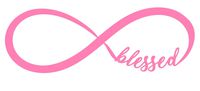 UR Impressions Pnk Blessed Infinity Decal Vinyl Sticker Graphics for Cars Trucks SUV Vans Walls Windows Laptop|Pink|8 X 2.7 Inch|URI033-P