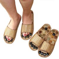 Reflexology Sandals for Foot Acupoint Massage Shiatsu Arch Pain Relief, Massage Flip Flops Slippers Sandals for Men Women,39to40