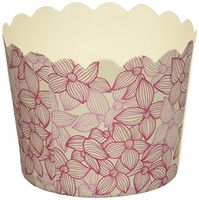 Simply Baked CSM-135 Small Disposable Paper Baking Cups, 25-Pack, Pink Floral