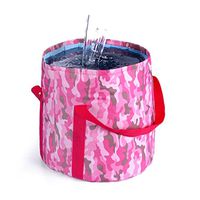 Foot Massagers Folding Foot Bucket Portable Bucket Travel Outdoor Foot Bucket Travel Outdoor Folding Bucket Massage Tools (Color : Pink, Size : 31 * 31cm)