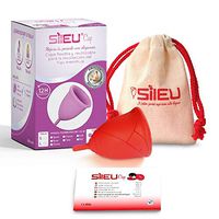 1 x SileuCup Rose Reusable 100% Medical Grade Silicone Menstrual Cup – Large Post-Childbirth Model - Red
