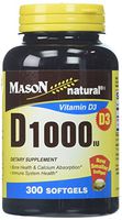 Mason Natural D 1000IU Softgels