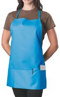 3 Pocket Adjustable Bib Apron, 27 inch, Teal, pack of 60
