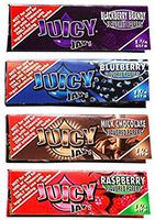 Juicy Jays Flavoured Rolling Papers 1 1/4 4 Pack (BlackBerry Brandy, Blueberry, Milk Chocolate, Raspberry)