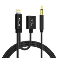 BOTUX 3.5mm Aux Cable Compatible with iPhone to Headphone with Charger,Aux Adapter Cord Compatible with iPhone to Car Stereo or Headphone Audio Jack,Compatible with iPhone X/8/7/6