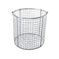 Adamas-Beta 304 Stainless Steel Disinfection Basket for Medical, Wire Mesh Medical Sterilization Baske, Round, Diameter×Height/200×200mm 1pcs