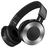 GBSELL 555 Bluetooth Headphones Over Ear, Hi-Fi Stereo Wireless Headset, Foldable, Soft Memory-Protein Earmuffs, w/Built-in Mic SD/TF Card FM PC/Cell Phones/TV (Gray)