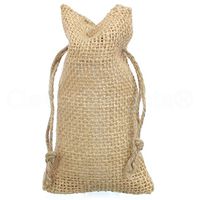 CleverDelights 3" x 5" Burlap Bags with Natural Jute Drawstring - 25 Pack - Small Burlap Pouch Sack Favor Bag for Showers Weddings Parties and Receptions - 3x5 inch