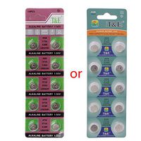 Sixsons 10 Pcs Button Cell Battery AG6 1.55V Lithium Battery Round Coin Cell Battery For Watch Clocks Controllers Toys 371 SR920SW LR920 SR927 171 370 L921 LR69 SR920 Household Alkaline Battery