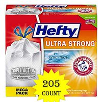 Hefty Ultra Strong Tall Kitchen Trash Bags - Clean Burst, 13 Gallon (205 Count Total, Clean Burst)