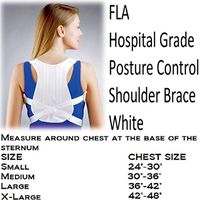 Fla 16-4201SSTD Posture Control Shoulder Brace, White, Extra Small