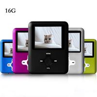 Lecmal Portable 16GB Mp3 Player Mp4 Player with FM Radio Function, Economic Multifunctional Lossless Sound Music Player Music Player, Voice Recorder, Media Player-Black