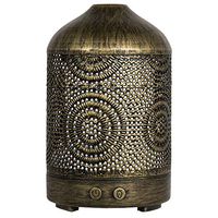Pure Essential Oil Works Filigree LED Ultrasonic Aroma Diffuser, Diffuses Essential Oils with Cool Mist, Adjustable Mist Options, Auto Shut-Off & Seven LED Light Colors