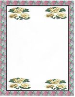 Ivory Rose Stationery Printer Paper 26 Sheets