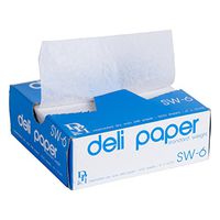 Box of 500 Durable Packaging 6" x 10 3/4" Interfolded Deli Wrap Wax Paper