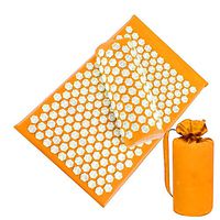 LMEIL Acupressure Rose Shape Massage Cushion Acupressure Mat Set with Bag Yoga Mat Pillow Relieve Sciatic, Back, Neck, Headaches and Pain at Pressure Points