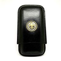 Fleur de Lis 3-Finger Cigar Case – Leather Cigar Case – Cigar Cutters by Jim