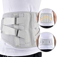 Lumbar Support Belt - Breathable Mesh Lower Back Waist Support Brace Posture Corrector and Stabilizer Abdomen Shaping and Back Stress Relief with Dual Adjustable Straps, High Toughness Steel