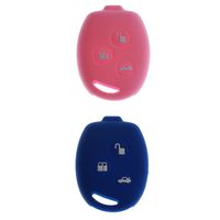 Dolity 2X Dark Blue+Pink Car Shell Key Housing Case Fob Conversion Kit for Ford Fiesta