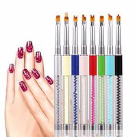 Nair Art Pen,Putars Protable 8Pcs UV Gel Acrylic Liner Painting Nail Art Tips Design Polish Brush Pen Set