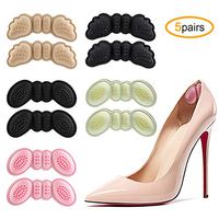 Updated 2020 Version LYLFL [5 Pairs] Heel Cushion Inserts Heel Grips Heel Pads-Suitable for Any Shoes Reusable Adhesive Shoe Inserts Liners for Loose Shoes