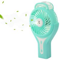 iKKEGOL Mini Portable USB Handheld Misting Fan, USB Rechargeable Desk Fun with Personal Cooling Humidifier for Outdoor, Home (Blue)