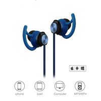 Stereo Earphones Sport Running Earbuds Headphones,with Microphone Noise Cancelling Gym/Exercise/Sweatproof Headset for Iphone and Android (Navy Blue)