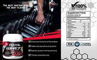 Whey Protein Total Whey [2Lbs] is an Advanced Formulation for Lean Muscle Build, Muscle Definition and Weight Management. It is a Premium Protein Matrix. (Chocolate)