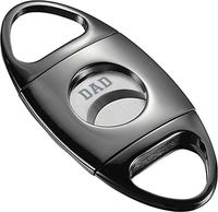 Personalized Visol Darth High Polish Gunmetal Cigar Cutter - Fathers Day with Dad Engraving