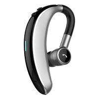 QANGEL Wireless Bluetooth Earpiece with Mic Noise Cancelling Bluetooth Headset with Microphone for Cell Phone, V5.0 Cordless Hands Free Headphone Car Earpiece (Black+Grey)