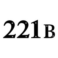 CCI 221B Sherlock Holmes Decal Vinyl Sticker|Cars Trucks Vans Walls Laptop| Black |5.5 x 2.25 in|CCI1382