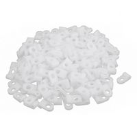 uxcell 200Pcs Off-White Nylon R-Type Cable Clamp for 1/8 Inch Dia Wire Hose Tube
