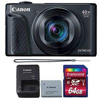 Canon PowerShot SX740 HS 20.3MP 40x Zoom Digital Camera Black with 64GB SDHC Memory Card