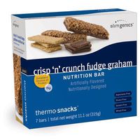 SlimGenics Thermo-Snacks ® |10g Protein - Alleviate Cravings, Increase Energy and Mental Focus, Enhance Weight Loss Results - Kosher Certified, 150 Calories - 7 Bars | Crunch Fudge
