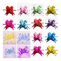 Ewanda store Christmas Gift Pull Bows-200pcs Assorted Colors Gift Wrapping Christmas Wedding Decoration Pull Bows (Length 14.17" Width 0.63")