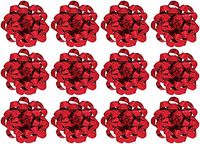 Decorative Confetti Gift Bows, Medium, Metallic Red (12/pkg) Pkg/1