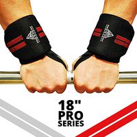 Athletic Wrist Wraps | 18" High Quality Wrist Wraps with Thumb Loops | Wrist Support | Preferred by Bodybuilders, Crossfit, Olympic Lifters | Men & Women
