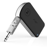Giveet Bluetooth Receiver for Car, Wireless Audio Aux Adapter with Microphone, Handsfree Calling, Extra 12 Hours Playtime for Home Stereo, Wired Headphones/Speakers Music Streaming Sound System