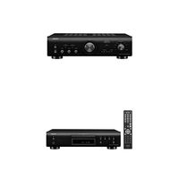 Denon Analog Mode Audio Component Amplifier Black with Vibration-Resistant Home CD Player Black