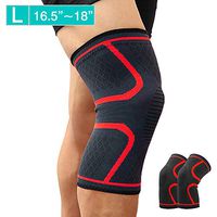 HAUSBELL Knee Brace, Compression Sleeve Knee Sleeves Knee Pad Support for Arthritis, ACL, Running, Biking, Joint Pain Relief, Workout, Sports, Faster Injury Recovery for Men and Women (1 Pair-Size L)