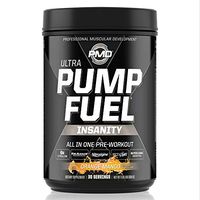 PMD Sports Ultra Pump Fuel Insanity - Pre Workout Drink Mix for Energy, Strength, Endurance, Muscle Pumps and Recovery - Complex Carbohydrates and Amino Energy - Tropical Orange Mango (30 Servings)