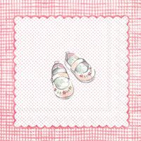 Boston International L778759 Paper Lunch Napkins, 6.5 x 6.5, For My Little Baby-Light Pink